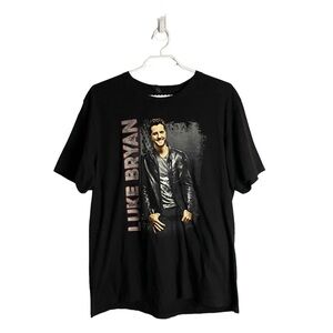 Luke Bryan Black Graphic Print Tour Short Sleeve T-Shirt